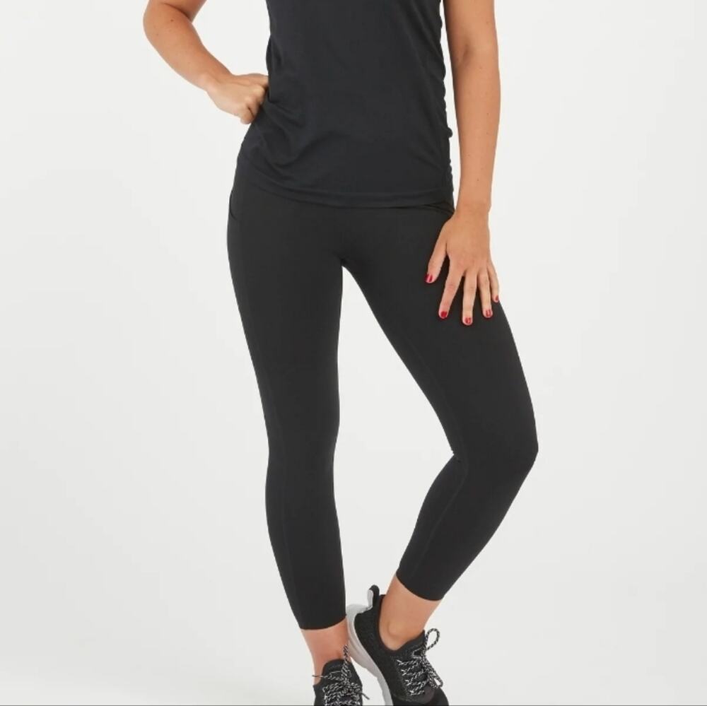 Spanx EveryWhere Icon Workout Leggings with Pockets 2X Black